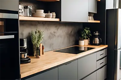 photo of a modern kitchen counter